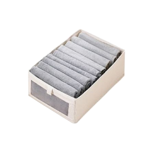 布藝衣物收納盒-米白