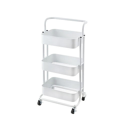 鐵製置物推車-白色